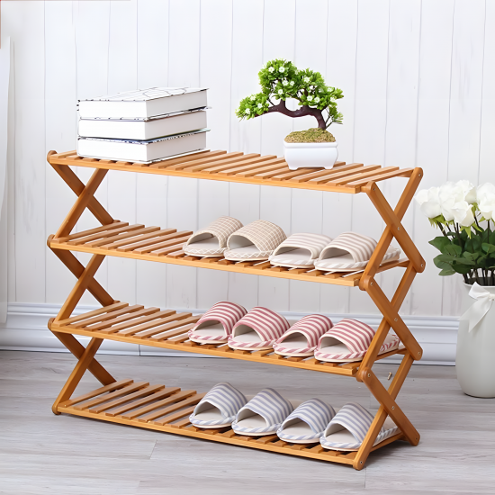 Wooden Shoes Rack 4 Layers